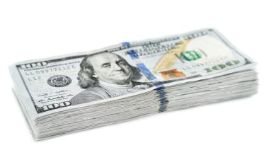 dolarlık banknotlar üzerinde beyaz