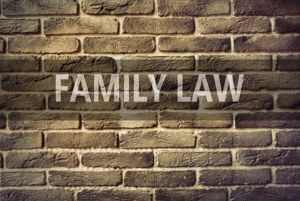 "Family Law" text on  wall — Stock Photo, Image