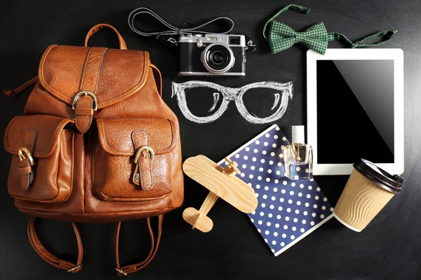 Conjunto de viajantes elegantes — Fotografia de Stock