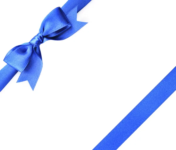 Blå diagonala band och rosett — Stockfoto