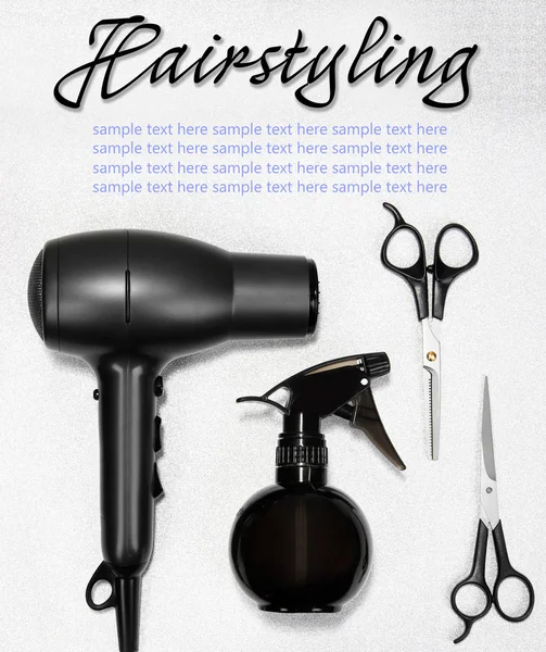 Herramientas de peluquería en segundo plano —  Fotos de Stock