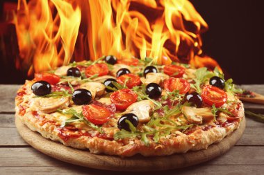 lezzetli sıcak pizza 