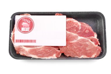 Paketlenmiş domuz eti parçaları  