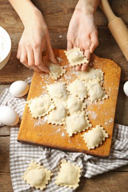 Mantı pişirme işlemi 