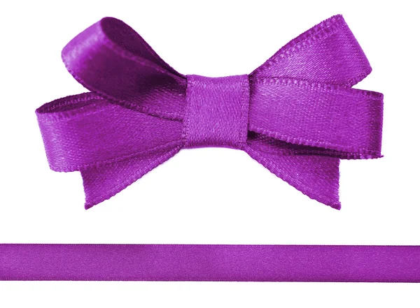 Satin bow and ribbon — Stock Photo, Image