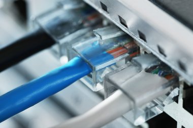 Bağlı Ethernet kabloları 