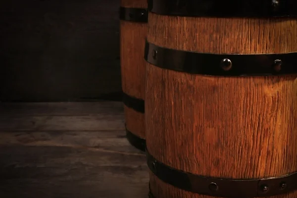 Old wooden wine barrels — Stock Photo, Image