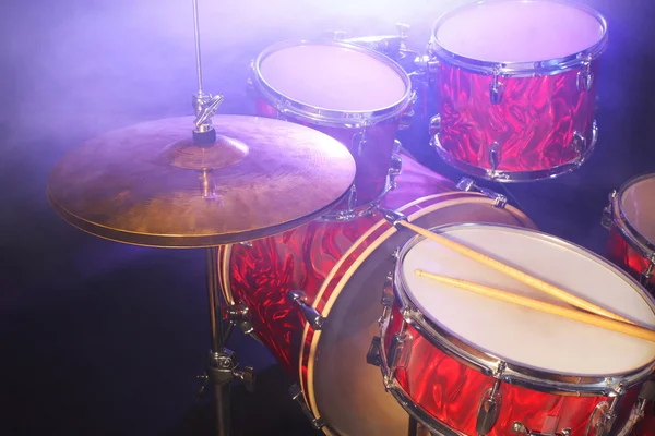 Drums set and sticks — Stock Photo, Image