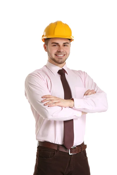 Unga manliga byggnadsingenjör — Stockfoto