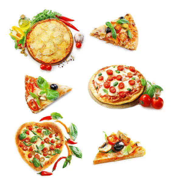 Kolaż pizz — Zdjęcie stockowe