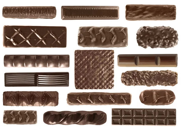 Uppsättning choklad godis — Stockfoto