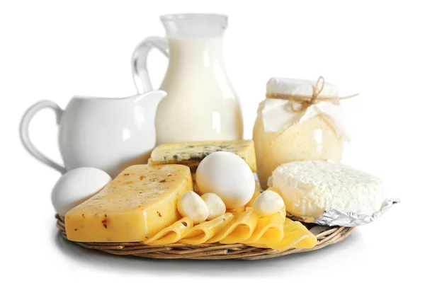Sada čerstvých mléčných výrobků — Stock fotografie