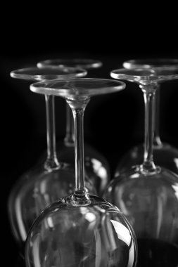 boş şarap bardakları