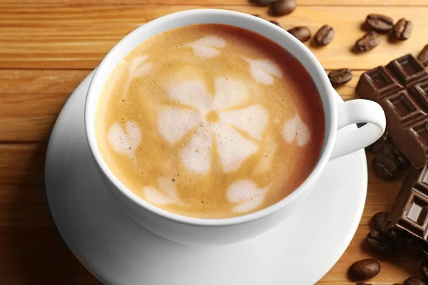Cup of coffee latte art — Stock Photo, Image