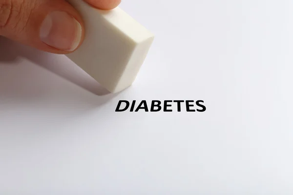 Diabetes word with eraser — Stock Photo, Image