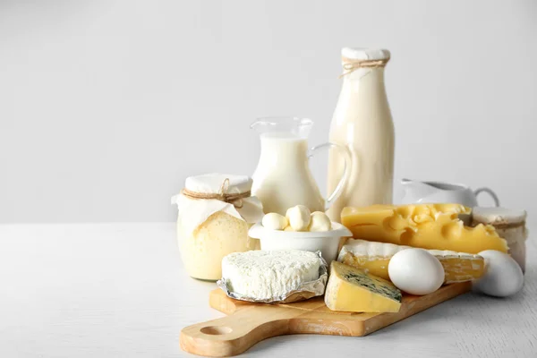 Conjunto de productos lácteos frescos — Foto de Stock