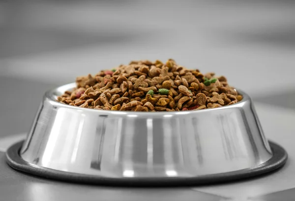 Pet food in bowl