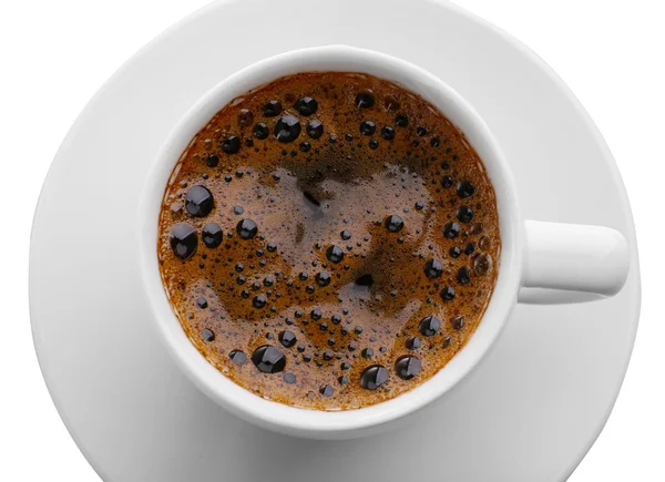 Xícara de café com espuma marrom — Fotografia de Stock