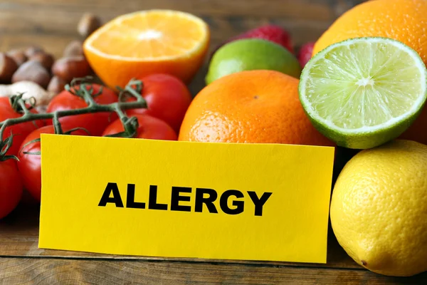 Set di alimenti allergici — Foto Stock