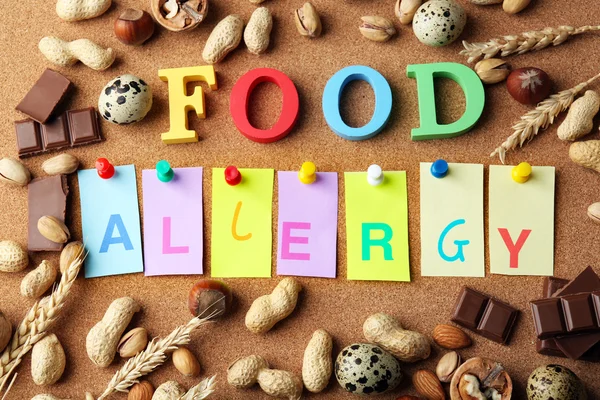 Σημάδι τροφική αλλεργία — Φωτογραφία Αρχείου