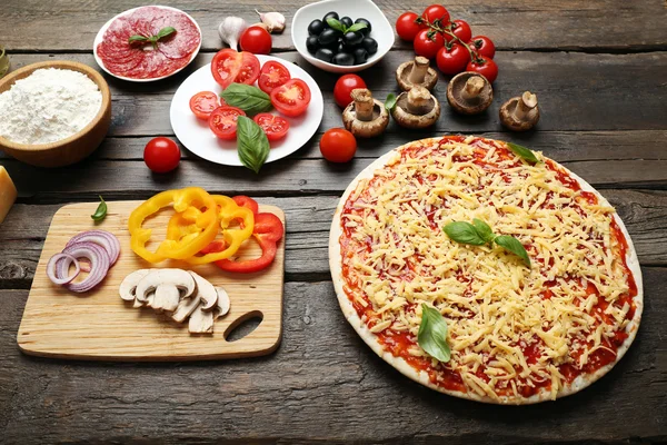 Food ingredients for pizza — Stock Photo, Image