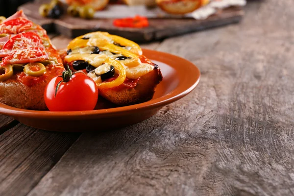 Hot pizza baguettes — Stock Photo, Image