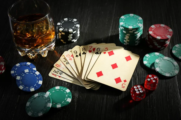 Set to playing poker — Stock Photo, Image