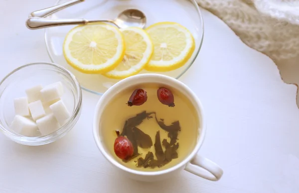 Set de té sobre fondo — Foto de Stock