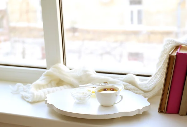 Tea set on background — Stock Photo, Image