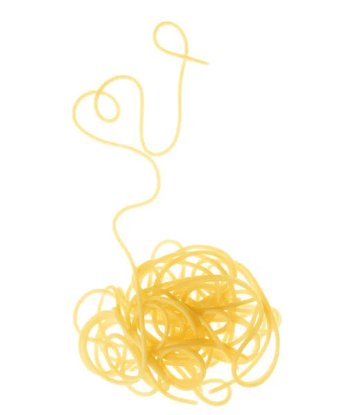 Pişmiş spagetti izole — Stok fotoğraf