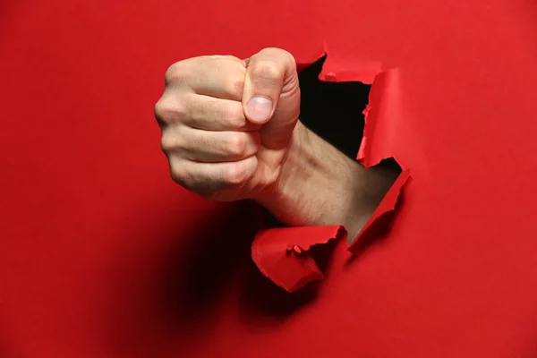 Male fist close up — Stock Photo, Image