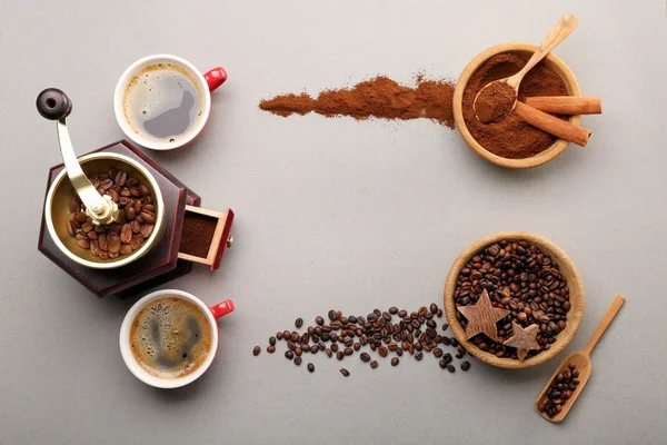 Natura morta di caffè aromatico — Foto Stock