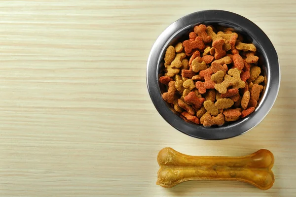 Dog food in bowl — Stock Photo, Image