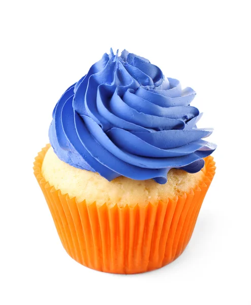 Birthday cupcake with cream — Stock Photo, Image