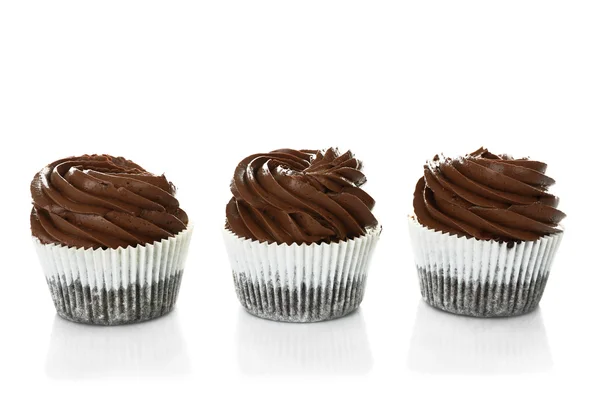 Три шоколадных кекса — стоковое фото