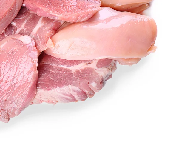 Pork, beef and chicken meat — Stock Photo, Image