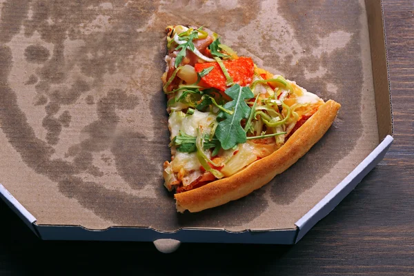 Piece of fresh pizza — Stock Photo, Image