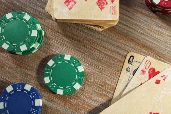Set to playing poker — Stock Photo, Image