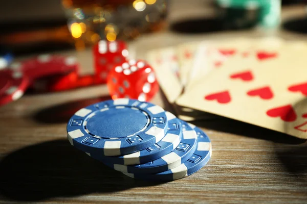 Definido para jogar poker — Fotografia de Stock