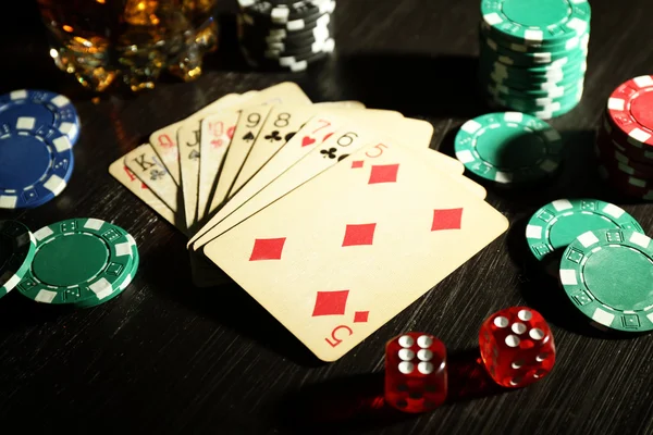 Set to playing poker — Stock Photo, Image