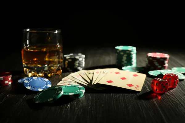 Definido para jogar poker — Fotografia de Stock