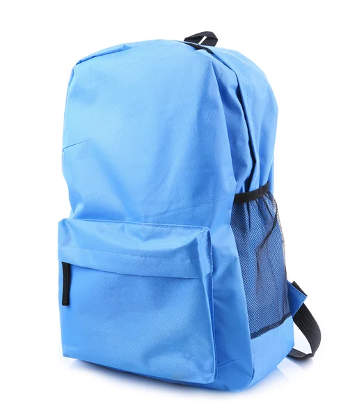 Mavi okul çantası — Stok fotoğraf