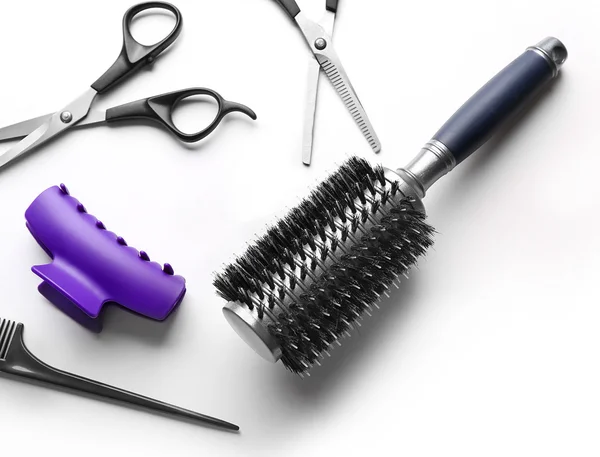 Barbeiro conjunto com ferramentas — Fotografia de Stock