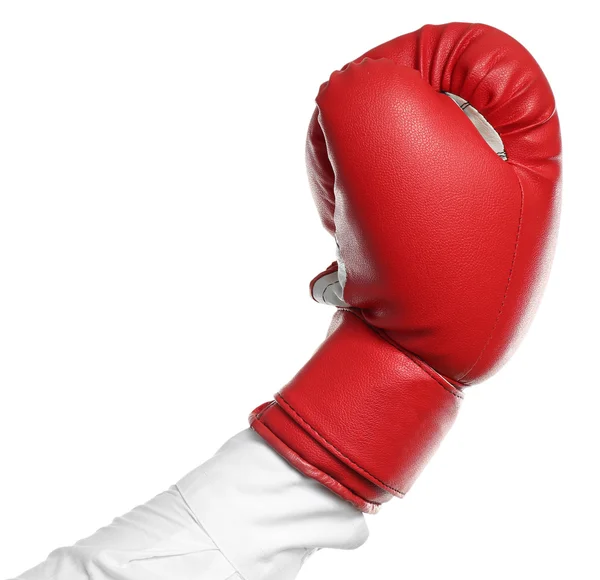 Männliche Hand im Boxhandschuh — Stockfoto