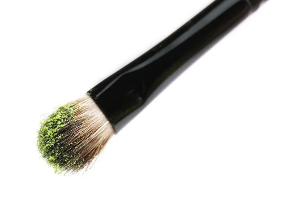 Cepillo de maquillaje con polvo cosmético — Foto de Stock