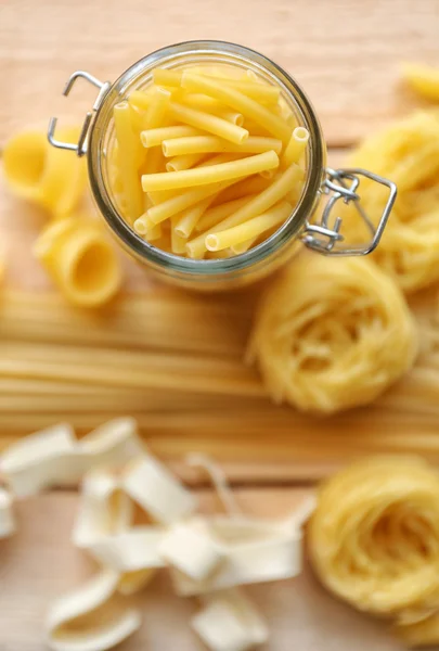 Olika typer av pasta — Stockfoto