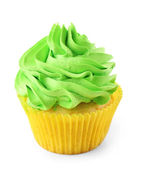 Birthday cupcake with cream — Stock Photo, Image