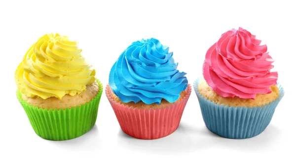 Färgglada birthday cupcakes — Stockfoto