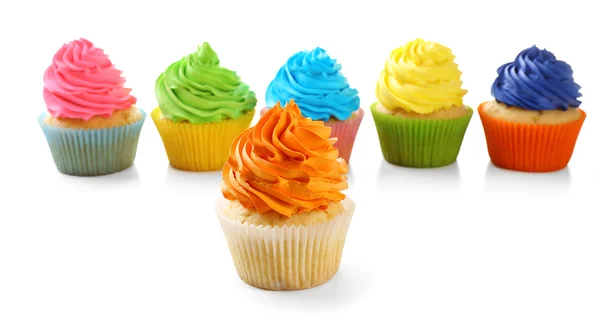 Cupcakes de aniversário coloridos — Fotografia de Stock