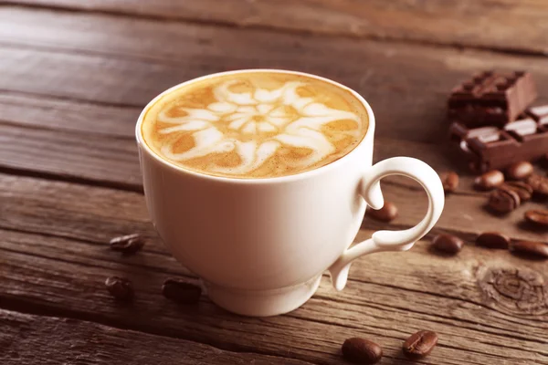 Cup of coffee latte art — Stock Photo, Image